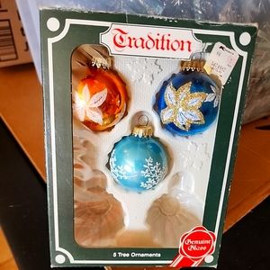Vintage glass Christmas ornaments